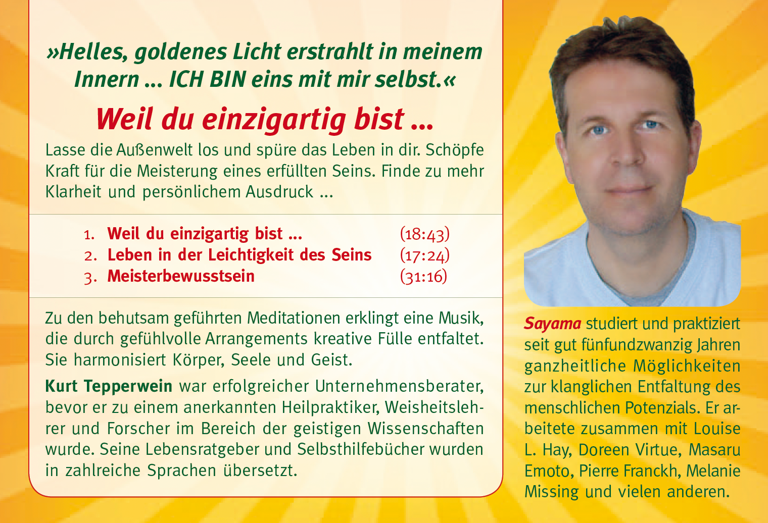 WEIL DU EINZIGARTIG BIST ...