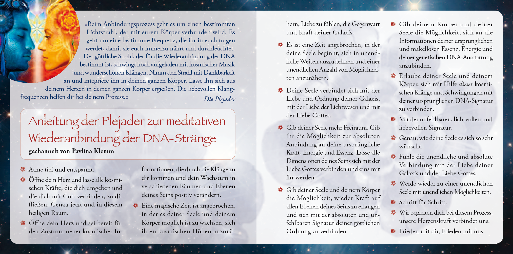 LICHTBOTSCHAFTEN VON DEN PLEJADEN [DNA-Anbindung; mit Channelings von Pavlina Klemm im Booklet; wahlweise als Download]