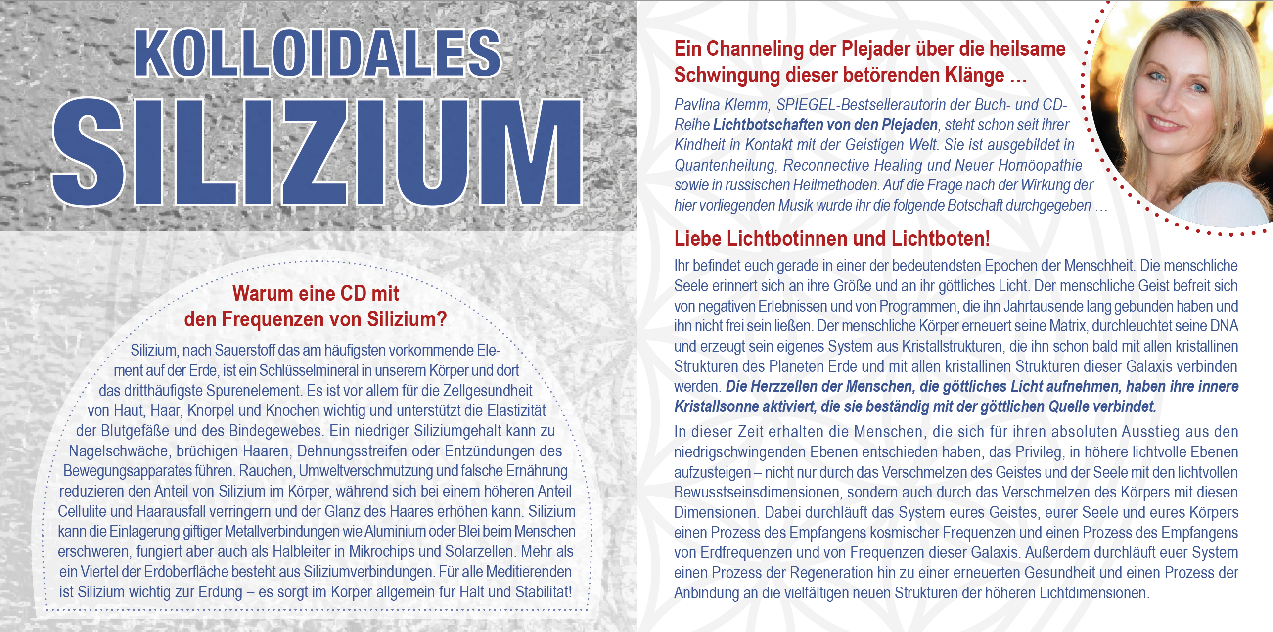 KOLLOIDALES SILIZIUM [528 Hertz & mit Anleitungen im Booklet von Pavlina Klemm; ermäßigt als Download]