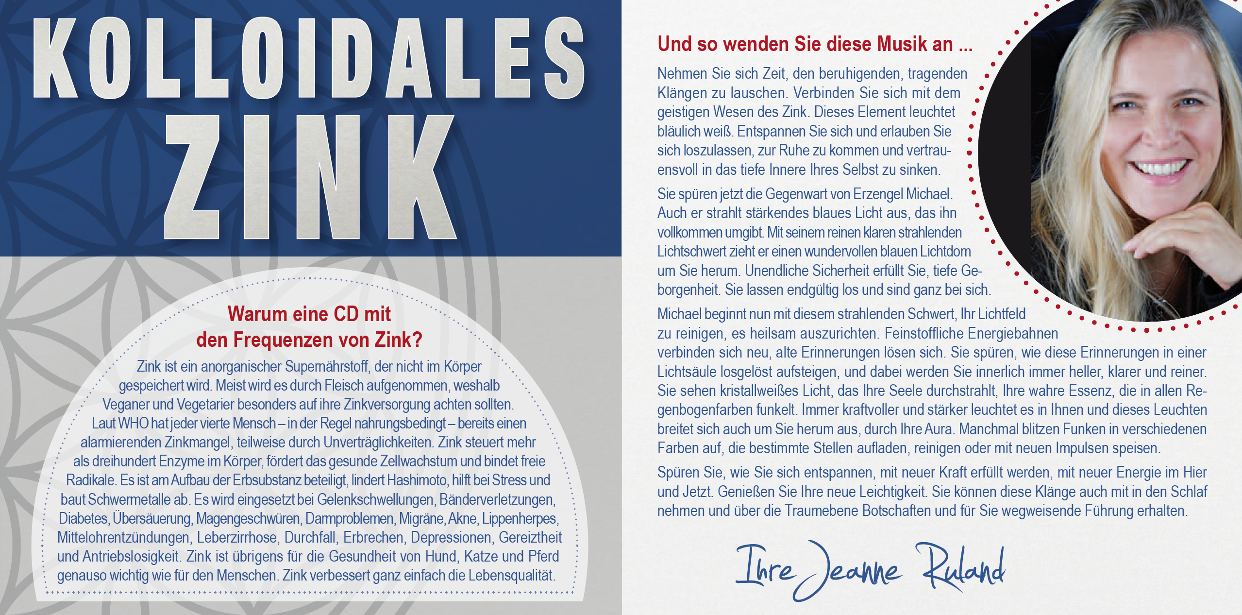 KOLLOIDALES ZINK [432 Hertz; Anleitungen im Booklet von Jeanne Ruland; wahlweise als Download]