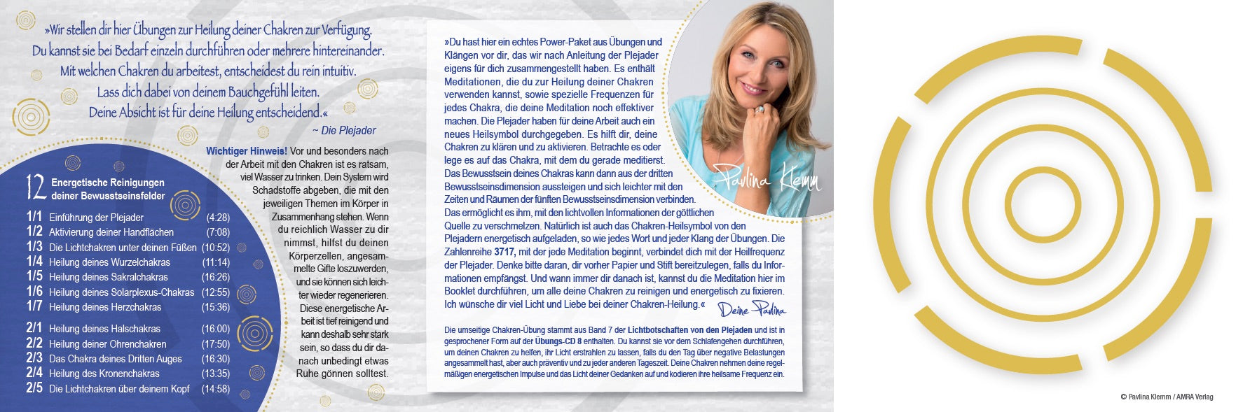 HEILE DEINE CHAKREN. REINIGUNG FÜR DAS GROSSE ERWACHEN [Doppel-CD; gesprochen von Pavlina Klemm, mit Musik von Sayama; wahlweise als Download]