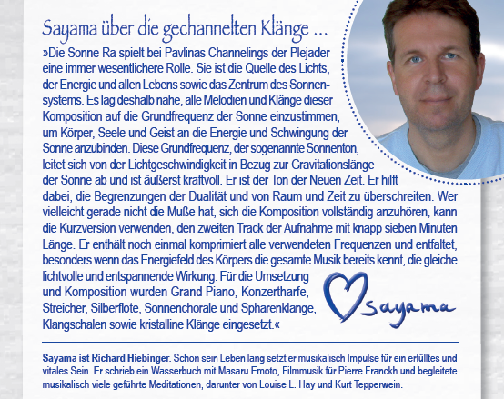 SONNENKLANG. Lichtheilung durch die Plejader [mit Channelings von Pavlina Klemm im Booklet; ermäßigt als Download]