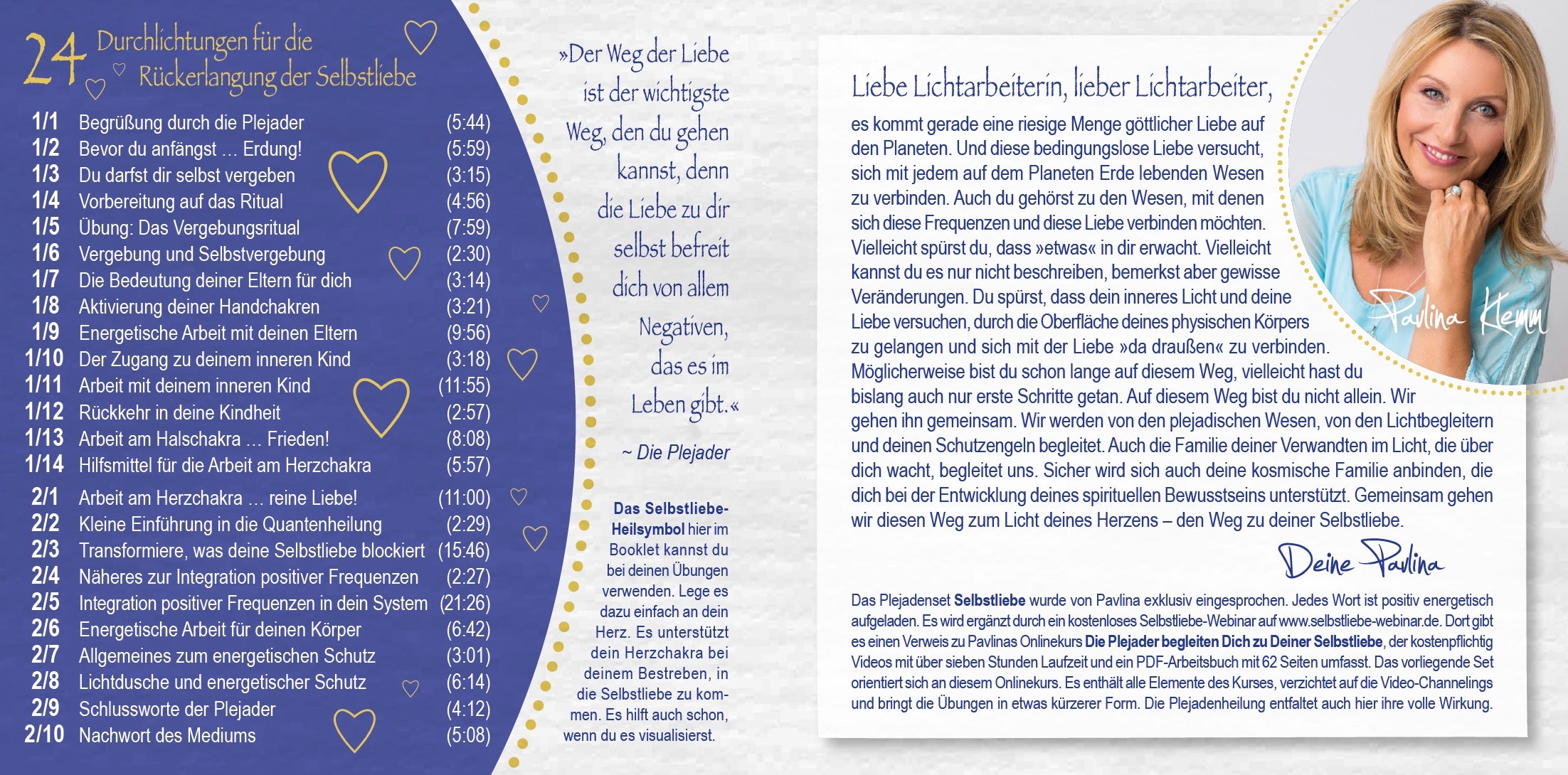 SELBSTLIEBE ZUR HEILUNG AUF ALLEN EBENEN [Doppel-CD; gesprochen von Pavlina Klemm, mit Musik von Sayama; ermäßigt als Download]