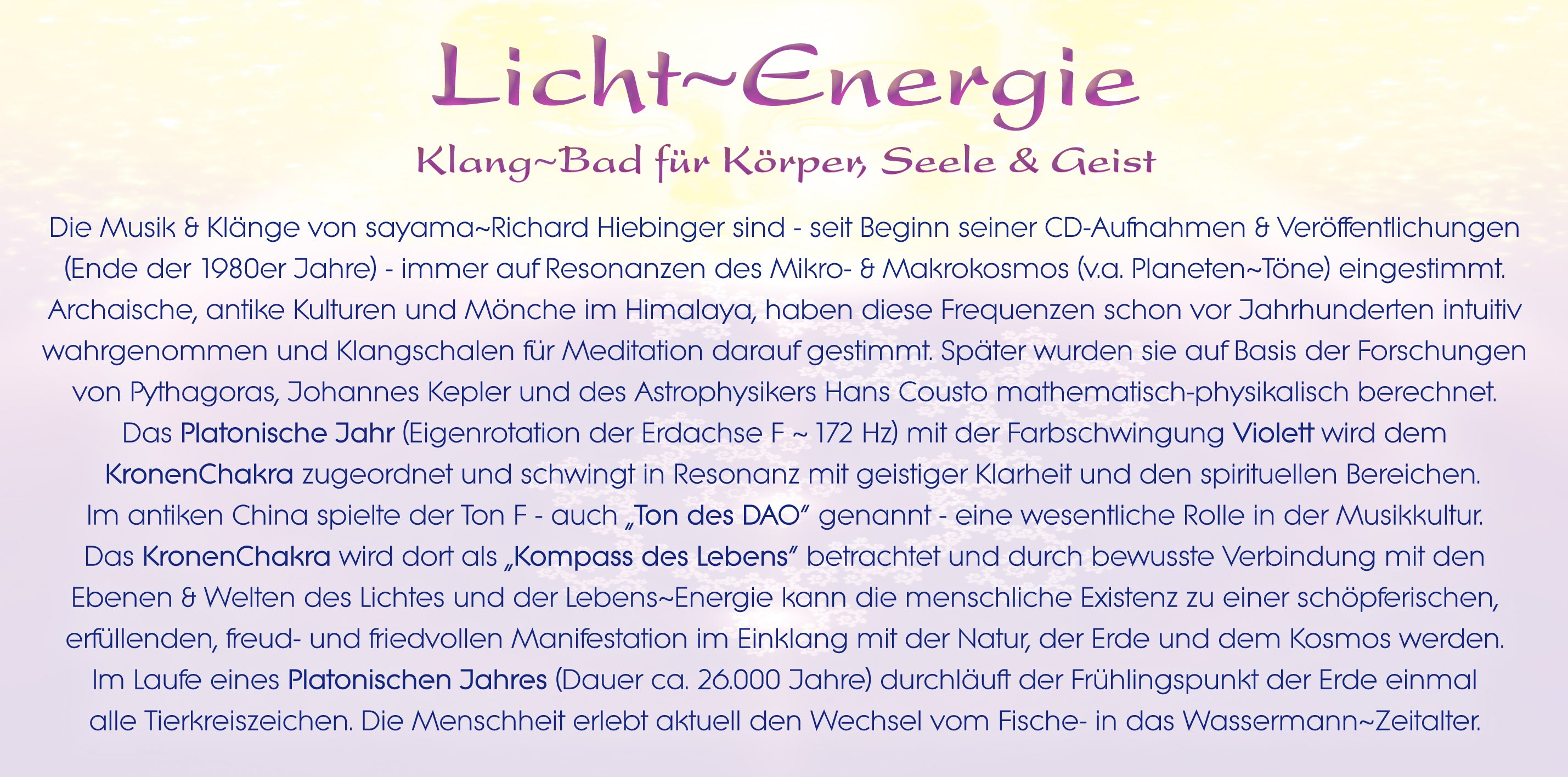 LICHT~ENERGIE [mit Heilschwingungen, ermäßigt als Download]