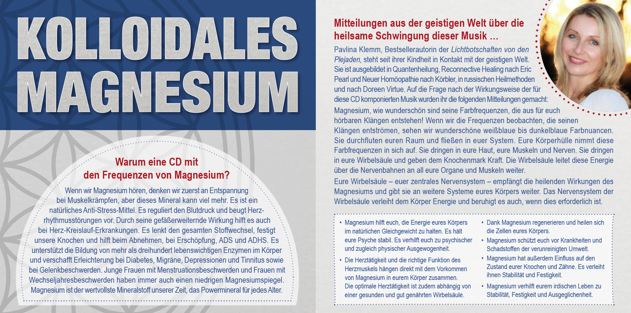 KOLLOIDALES MAGNESIUM [Basisstimmung 432 Hertz; Anleitungen im Booklet von Pavlina Klemm; wahlweise als Download]