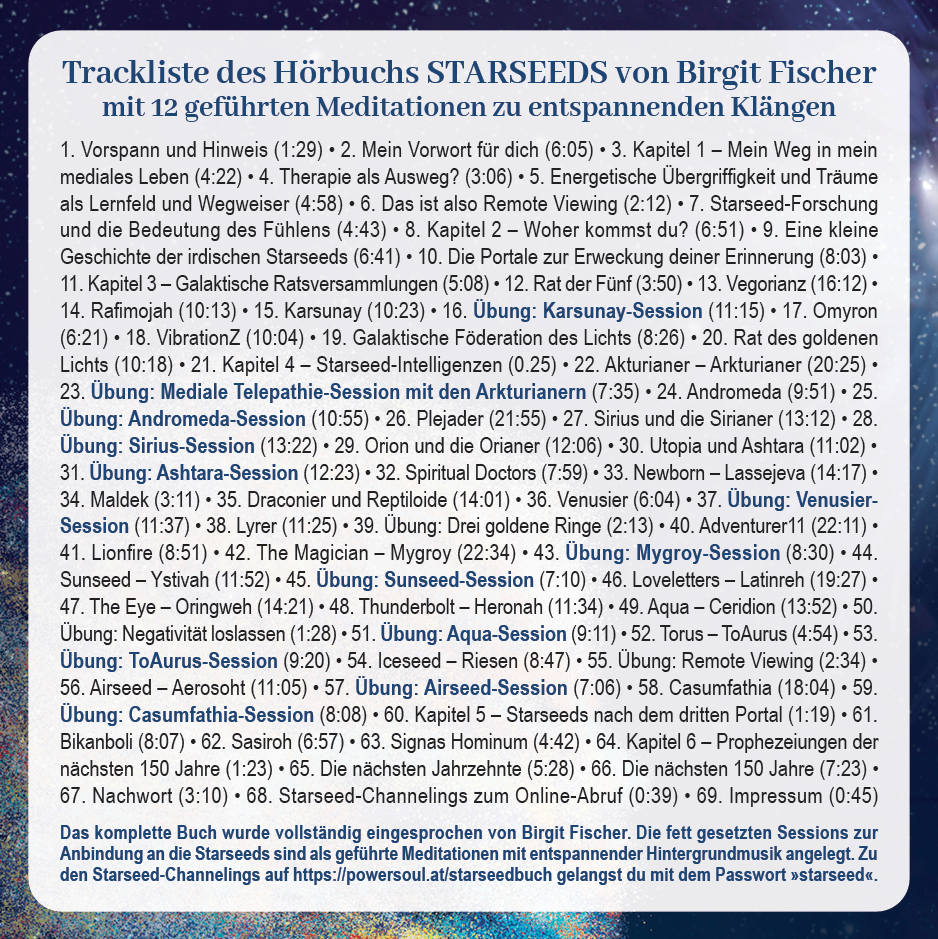 STARSEEDS – WARUM WIR HIER SIND UND WOHIN WIR GEHEN [ungekürzte Autorenlesung; wahlweise als Download]