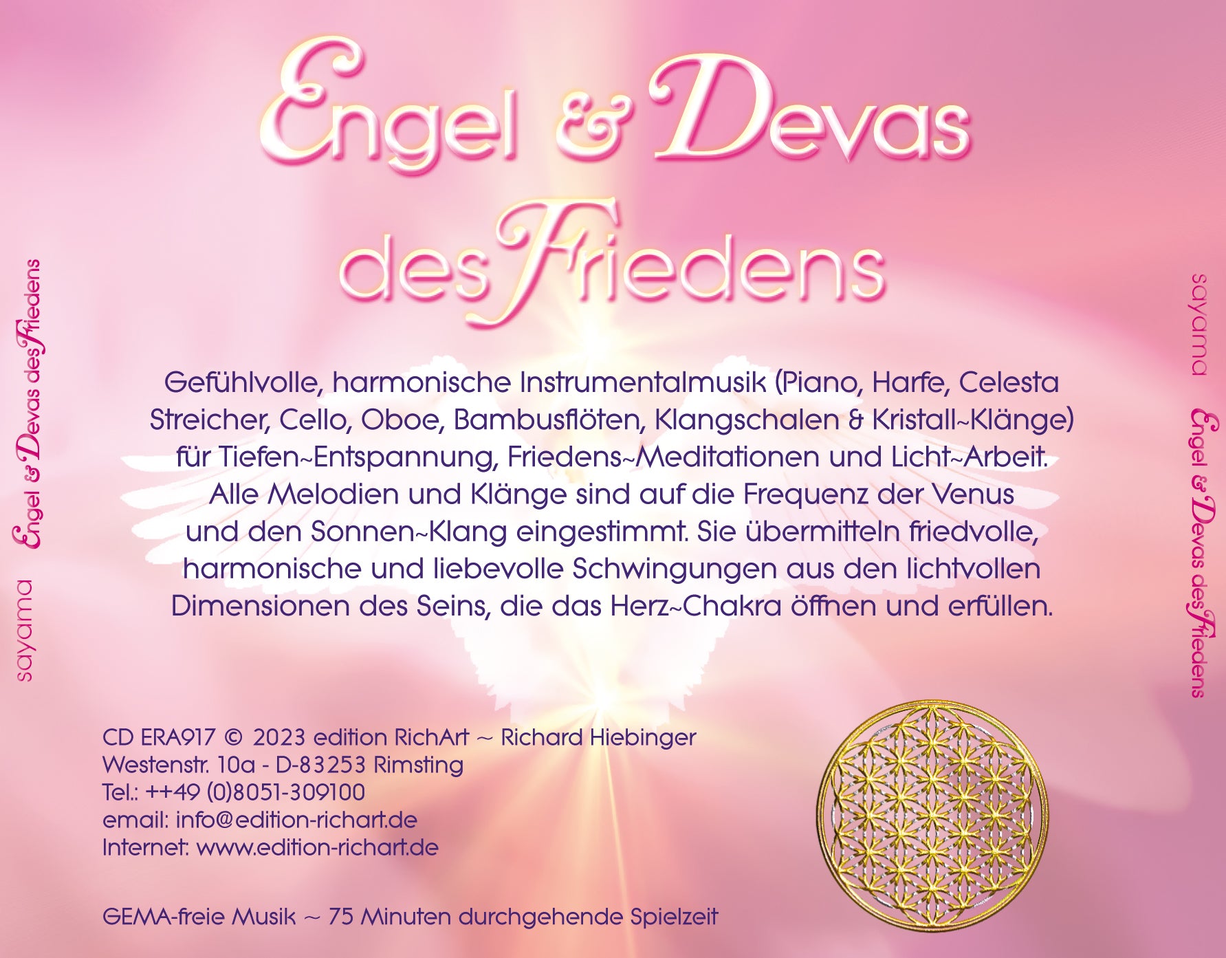 ENGEL & DEVAS DES FRIEDENS [Heilmusik für Tiefenentspannung, Friedensmeditationen & Lichtarbeit mit 885 Hertz; ermäßigt als Download]