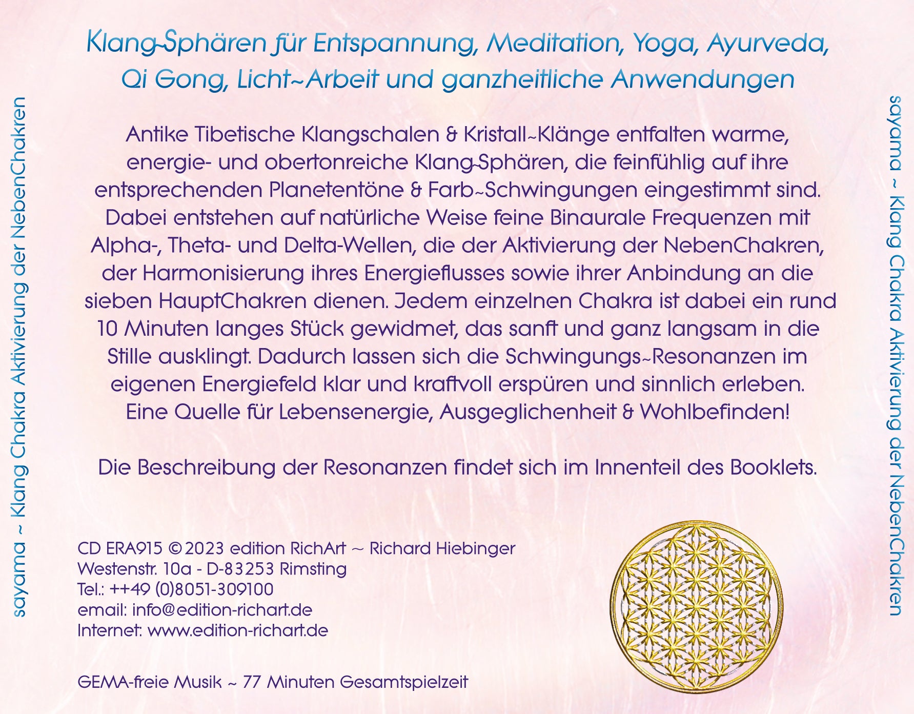KLANG CHAKRA AKTIVIERUNG DER NEBENCHAKREN [mit Heilschwingungen, ermäßigt als Download]