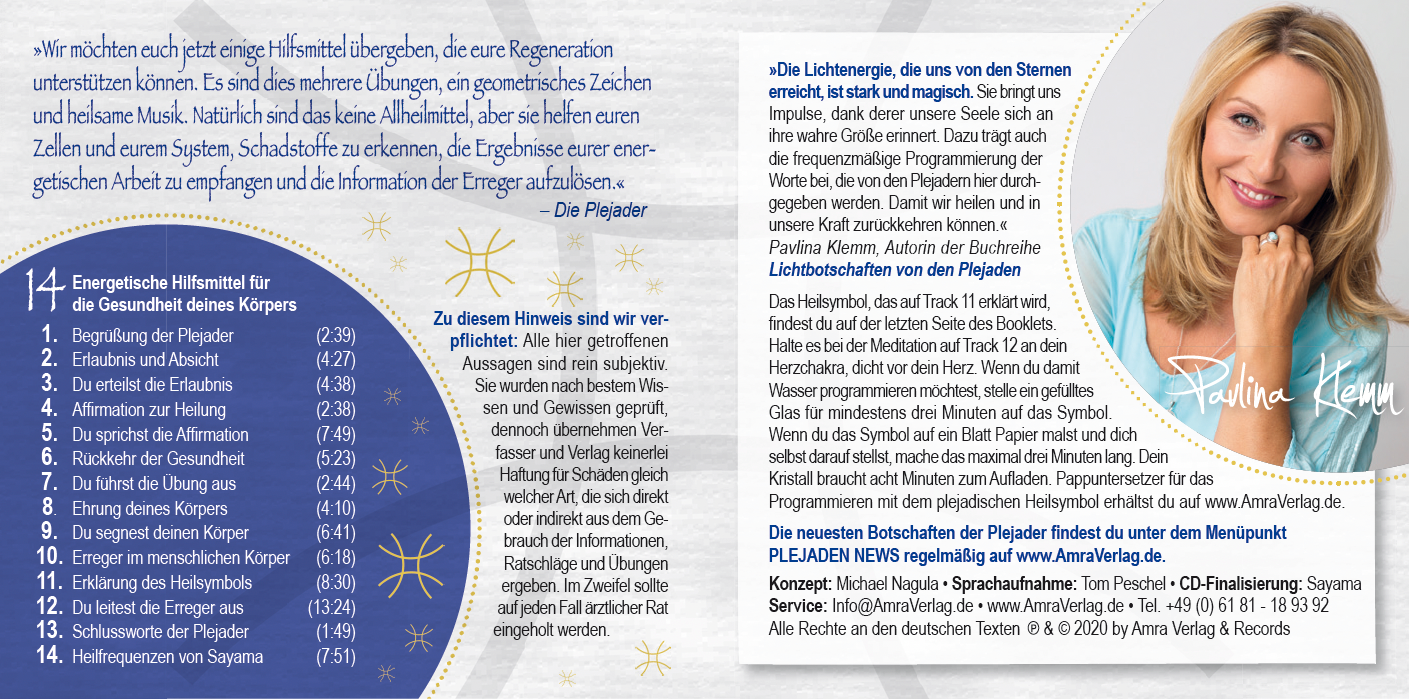 ENERGETISCHER SCHUTZ. RÜCKKEHR DER GESUNDHEIT DEINES KÖRPERS [gesprochen von Pavlina Klemm, mit Musik von Sayama; wahlweise als Download]