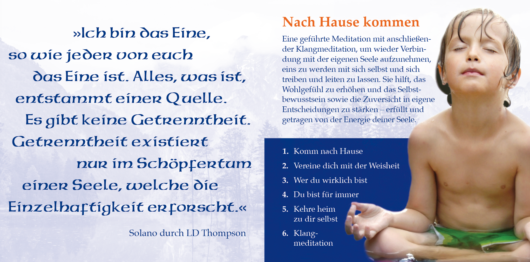 NACH HAUSE KOMMEN [gechannelt von Solano, gesprochen von Sabrina Fox]