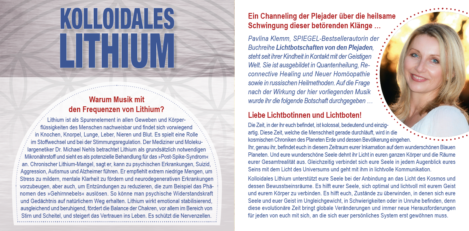 KOLLOIDALES LITHIUM [Herz-Hirn-Kohärenz; mit Anleitungen im Booklet von Pavlina Klemm]