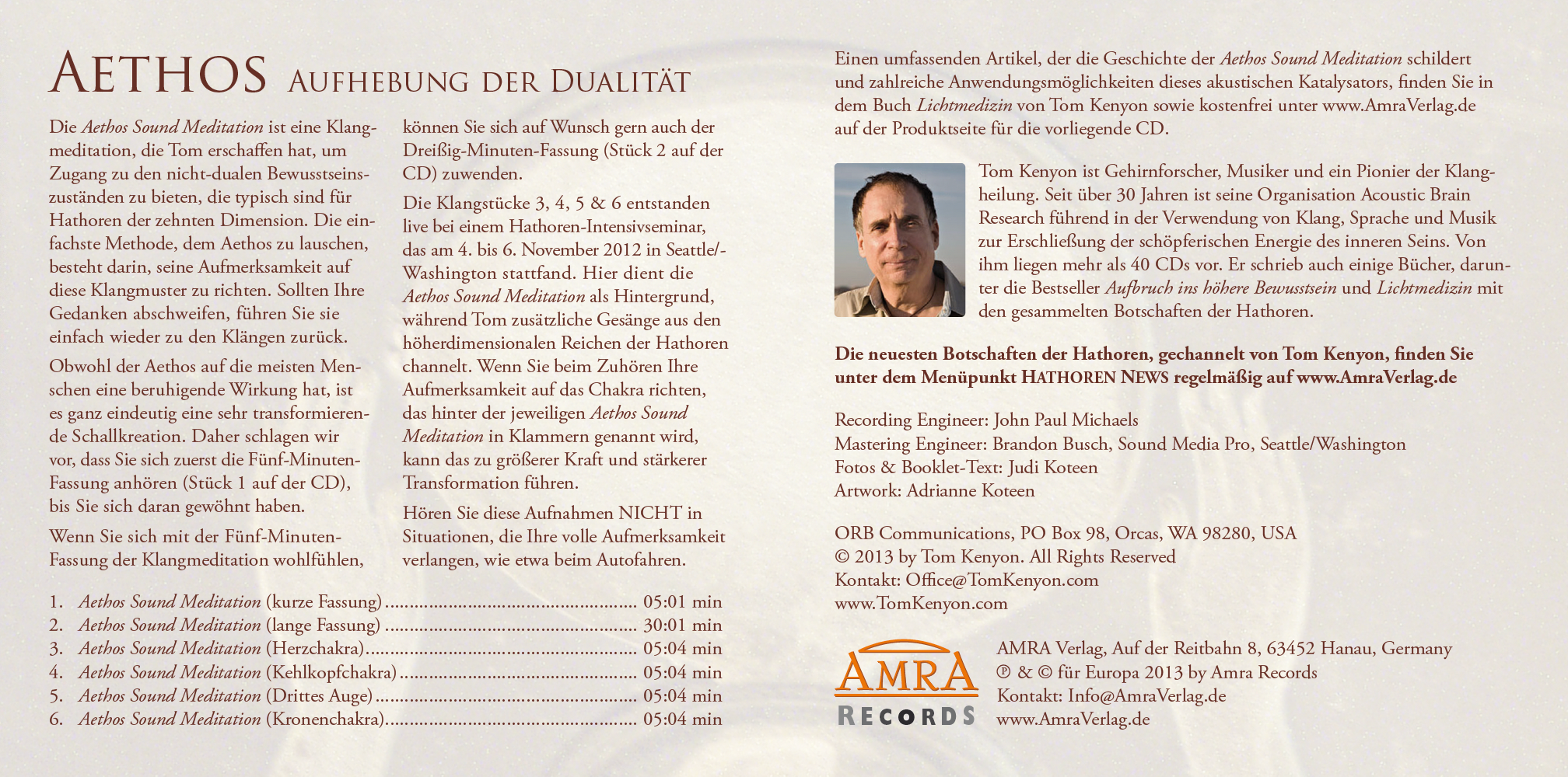 AETHOS – AUFHEBUNG DER DUALITÄT [Heilgesänge der Hathoren mit einer Botschaft & Meditationsanleitungen im Booklet]
