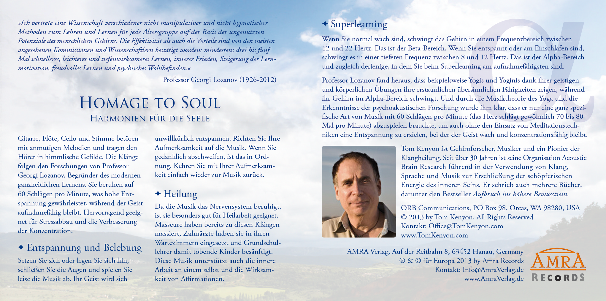 HOMAGE TO SOUL [Stressaubbau & Fokussierung, Superlearning nach Prof. Lozanov]