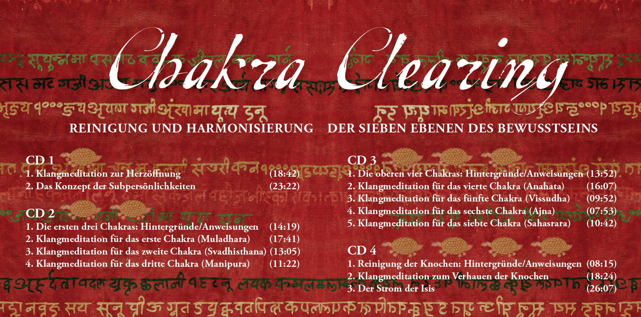 CHAKRA CLEARING [mit 52 Seiten Booklet; komplettes Seminar auf 4 CDs; Reinigung der Chakren]
