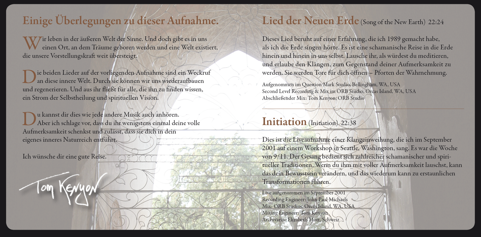 INITIATION – LIED DER NEUEN ERDE