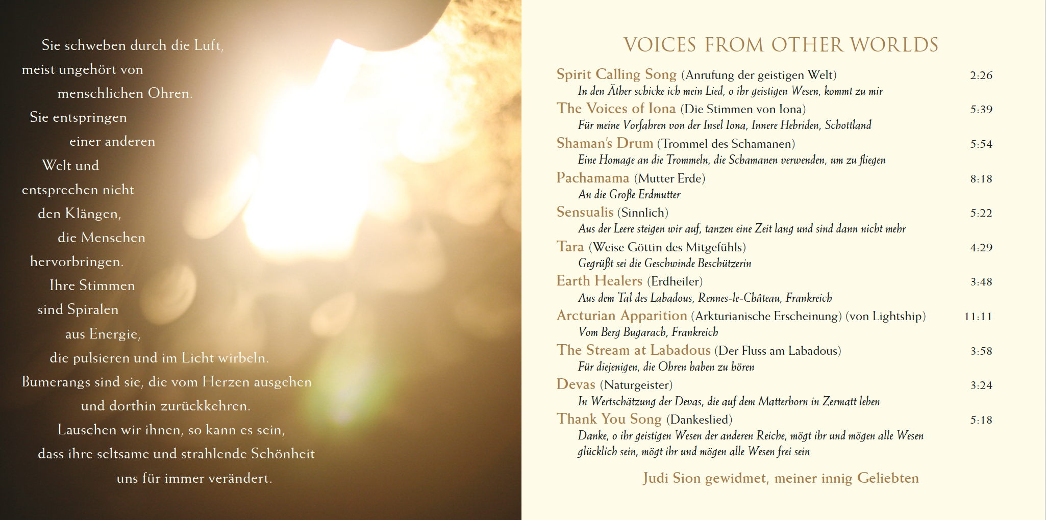 VOICES FROM OTHER WORLDS [Klangheilung]