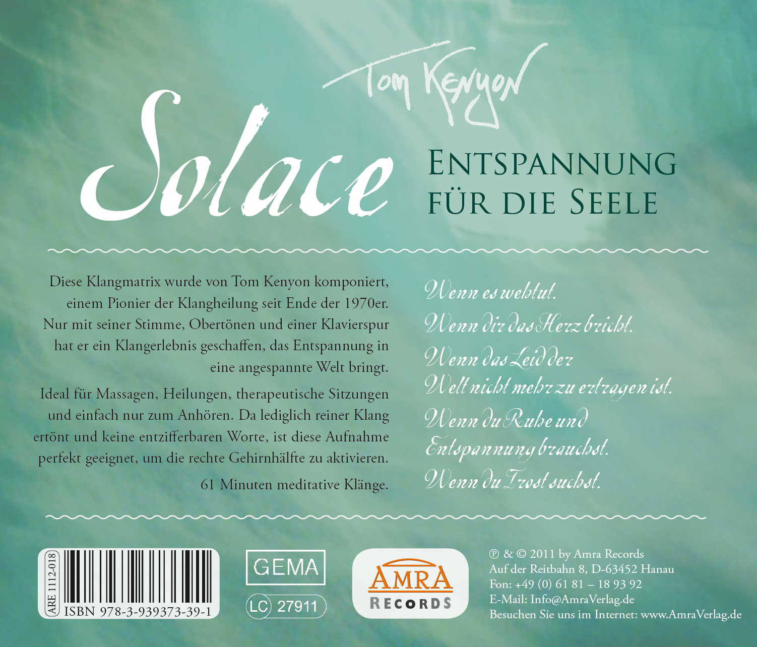 SOLACE – ENTSPANNUNG FÜR DIE SEELE