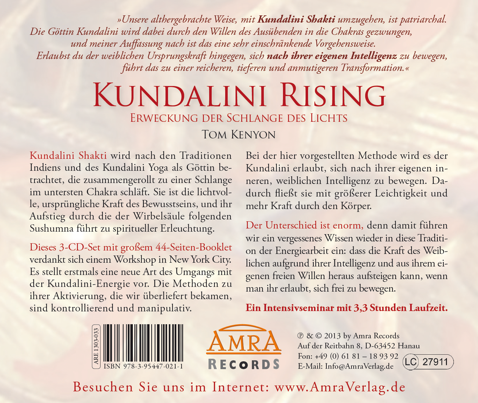 KUNDALINI RISING [mit 44 Seiten Booklet; komplettes Seminar auf 3 CDs; plus Bonus-CD]