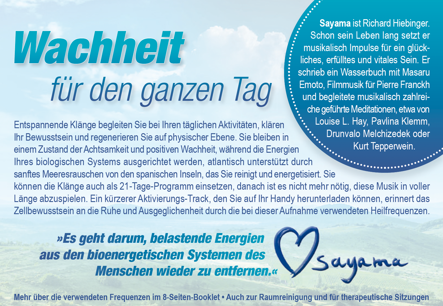 SELBSTHEILUNG TAGESANWENDUNG [mit Liebesschwingung 528 Hertz, inkl. 8 Minuten Aktivierungstrack aufs Handy; wahlweise als Download]